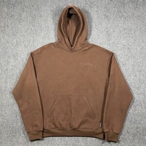 Comfrt Minimalist Hoodie Walnut Oversized Unisex Size Large 0389